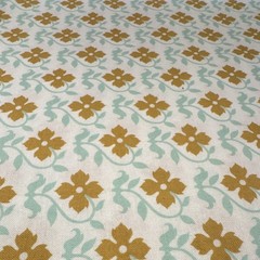 Westminster Fibers Joel Dewberry Floral Cotton Fabric Gold Blue White 5 yards