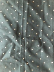 Cotton Fabric 1/2 Yard Forest Green with Gold Stars All Over