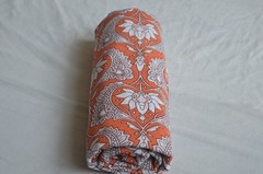 10 Yard Floral Hand Print Running Fabric 100%Cotton NO DUTY CHARGES 100%✅ZK-15