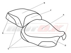 SEAT COVER for Yamaha Tracer 9 (’21-’23) MotOK Leather Antislip with Logo