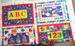 1 panel Vintage 1997 Heavy Weight “Educational Placemats” Craft Panel