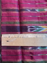 Thai Silk & Metallic IKAT Fabric ~ 3 Yard ~ 45″ Wide Gold Red Green Purple