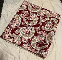 Riley Blake Floral Fabric – Burgundy Red – SC10701 – Exquisite – Gerry Robinson