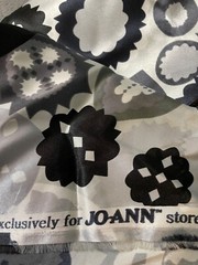 Fabric Lot 3 Yds 8 Ins 58 W Blk Gray White Abstract Polyester Apparel Fabric