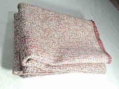 Multicolor Boucle Woven Fabric 1 Large piece 69″ x 56″ Orange Pink Teal Ivory