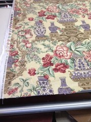 Braemore floral print on cotton fabric by the yard drapery pillows purple