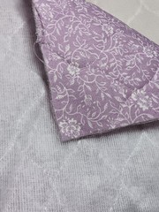 3 Pieces of Quilted Fabric Nylon Backed Pink Lavender Green .25 yd each x 25″