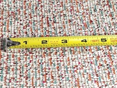 Multicolor Boucle Woven Fabric 1 Large piece 69″ x 56″ Orange Pink Teal Ivory