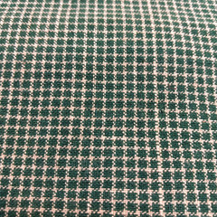 Dark Green Cream Woven Tiny Check Homespun Cottage Core Soft Cotton 1.8 Yard