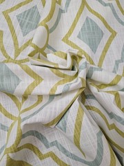 Geometric Upholstery Fabric Green Diamond Trellis Pattern Home Decor Drapery