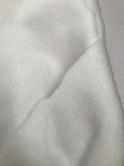 NEW WHITE POLY/COTTON BRUSHED FLEECE FABRIC : #F309NW SELLING BY THE 1/2 METRE