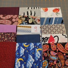 LOT OF 15 FAT QUARTERS COTTON FABRIC ASSTD COLORS & DESIGNS lot 9