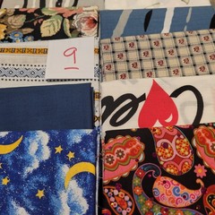 LOT OF 15 FAT QUARTERS COTTON FABRIC ASSTD COLORS & DESIGNS lot 9