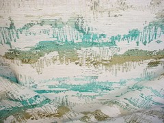 14-1/2 Kravet 35584 Textured Paint Brush Stroke Teal Parchment Upholstery Fabric