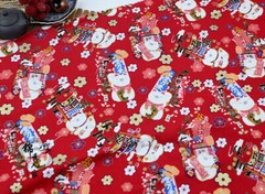 Japanese Fabric Cotton Shiba Inu Dog Pig Print Kimono Curtain Craft Clothes Trim