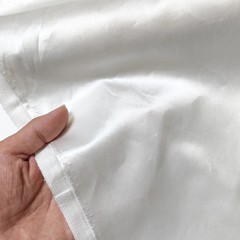 26MM Natural Silk Satin Material Silk Cotton Charmeuse Bridal Fabric Ivory White