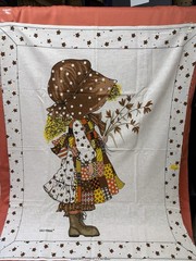 Vintage “Holly Hobby”cotton panel-American Greetings-Manus Organization-34×44”
