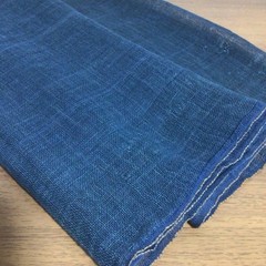 UnknownBrand Indigo Dyed Mosquito Net 32x174cm Vintage Cotton Handcrafted