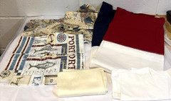 6 Piece Patriotic Americana Stars Fireworks Nautical Craft Cotton Pieces