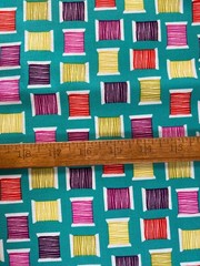 Fabric – OOP Michael Miller Jade Thread Spools Titled Cool Spools 50” L X 44” W