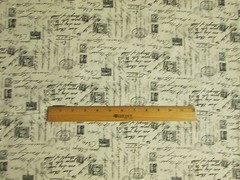VINTAGE PARIS SCRIBE WRITING POST MARKS COTTON FABRIC FQ