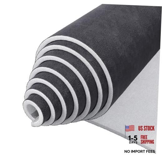 Suede Auto Headliner Fabric with Foam Backing – Tube 56″ L × 60″ W Dark gray
