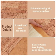 1.51 Yards 12.99 Inch Burlywood Color Synthetic Cork Leather Fabrics by the Yard