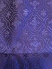 Silk Brocade Fabric Yardage – 2 yds, 28″ – Purple – Floral Embossed Pattern