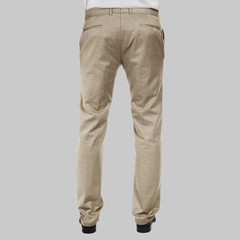 Khaki Cotton Linen Pants Fabric 145cm Premium Lycra Stretch Chinos Trouser Cloth