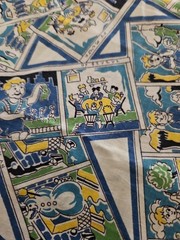 Vintage VHTF 1950s/60s Comic Strip Young Boy Cotton Fabric 1 Yard X 35″ Wide