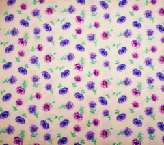 Quilt Fabric By The Half-Yard Sm Purple Lavender Floral on White Premium Cotton