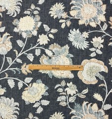 RICHLOOM BRONTE GRAPHITE GRAY JACOBEAN FLORAL MULTIUSE FABRIC BY THE YARD 54″W
