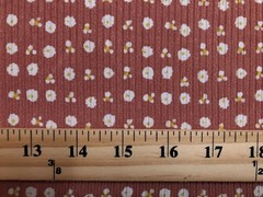 Rib Knit Terracotta Ditsy Dots Rayon Spandex 4 Way Stretch 60″W Yard-RBPR081
