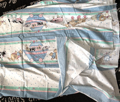 11+ Yd Vtg Baby Crib Quilt DAISY KINGDOM NOAH ARK Cut Sew PANEL FABRIC + PATTERN