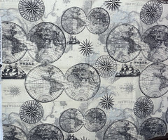 Novelty Ocean Maps by Lula Bijoux Studio for David Textiles BTFQ