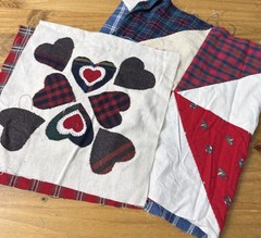 Vintage Fabric Lot Quilting Patchwork Country Plaid Americana