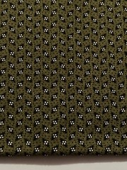 Lot of 4 Fat Quarters Cotton Fabric Olive Brown Cream Rust Geometric Lot #4A
