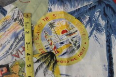 Pin Up Girls Fabric Baja Aloha Palm Beach Bikini Sheer Polyester 3 Yards Remnant