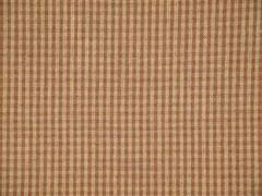 Brown Small Check Homespun Fabric | Primitive Rustic Cabin Cotton Fabric