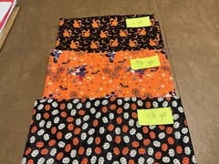 Halloween Print Cotton Fabrics Unused Various Cuts 15 Yds. Total