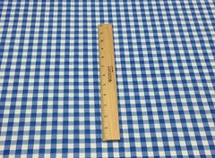 SPECTRUM CABIN BLUE AND CREAM PLAID STRIPE FURNITURE FABRIC BY THE YARD 54″ WIDE