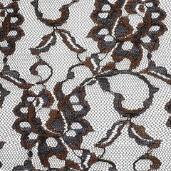 Vintage Metallic Lace Fabric 3.75 yard Black Copper White Silver Wedding Clothes