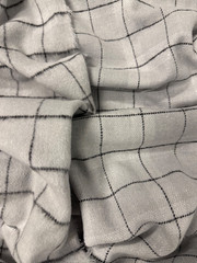 JOANNS WOOL BLEND SUITING MATERIAL LT GREY CHECK PLAID CLASSIC SPORTSWEAR BTYNWT