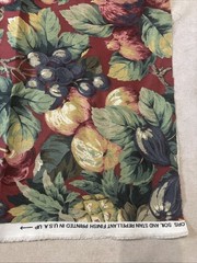 P Kaufman Fruit 36” x 84” Repellent Fabric USA Rich Color Vtg