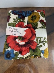 Vintage Floral Fabric Upholstery Material 70’s Groovy 21″ by 54” Burlington