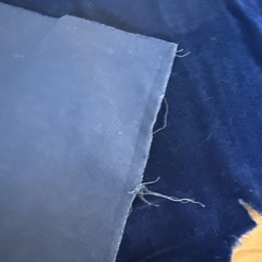 3 Pieces DESIGNER PLUSH MOHAIR BLUE VELVET WOOL MULTIUSE FABRIC