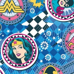 7/8 Yard DC Comics Girl Power Original Female Hero Wonder Woman Cotton Fabric