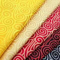 Chinese Cloud Printed Satin Silk Fabric Cloth Costume Cheongsam Upholstery DIY