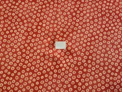 AUNT LINDY’S PAPER DOLLS Dark Pink Dots, Blue Hill Cotton Fabric HALF YARD