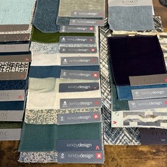 Designer Upholstery Fabric Swatch Lot 40+ Pieces 8” x 8” ROMO Zinc Villa Nova